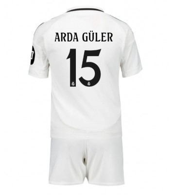 Real Madrid Arda Guler #15 Hemmakläder Barn 2024-25 Kortärmad (+ Korta byxor)